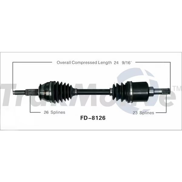 Cv Axle Shaft, Fd-8126, Surtrack Axle, Mfr#: FD-8126